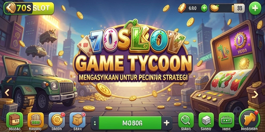 Screenshot gameplay <strong>070SLOT</strong> yang menampilkan interaksi bisnis yang dinamis.