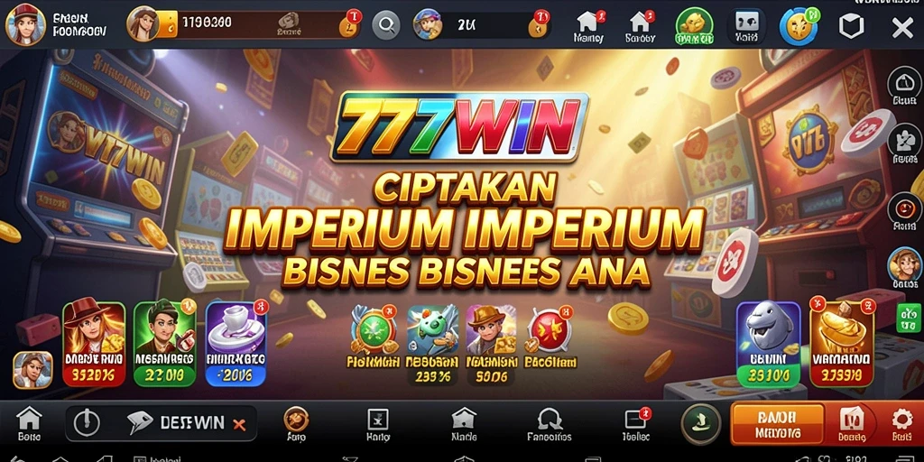 Tampilan gameplay <strong>777WIN</strong> dengan berbagai pilihan bisnis yang menarik.