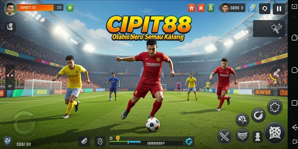 Tampilan gameplay menegangkan dalam CIPIT88 dengan aksi olahraga yang mengesankan.