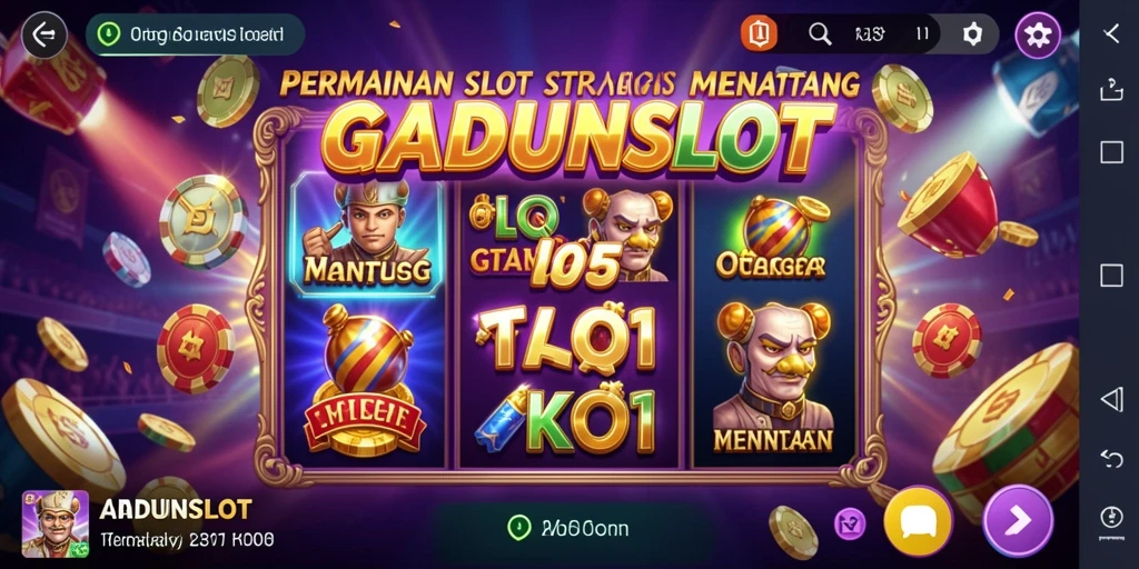 Screenshot gameplay GADUNSLOT menampilkan keasyikan bermain slot strategi.