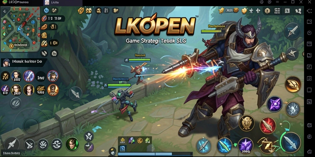 Tampilan gameplay yang mendebarkan dari LKOPEN dengan strategi menarik.