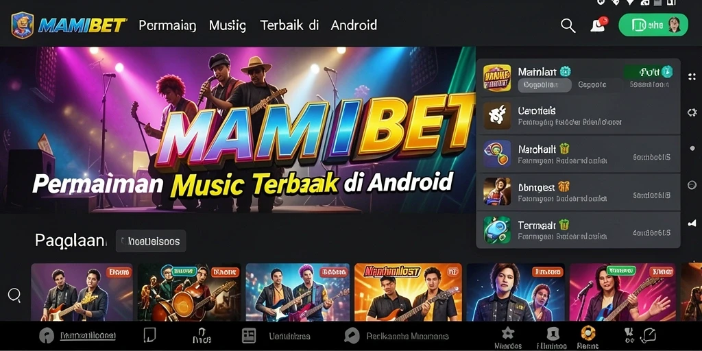 Screenshot MAMIBET menampilkan gameplay seru dengan beragam lagu.