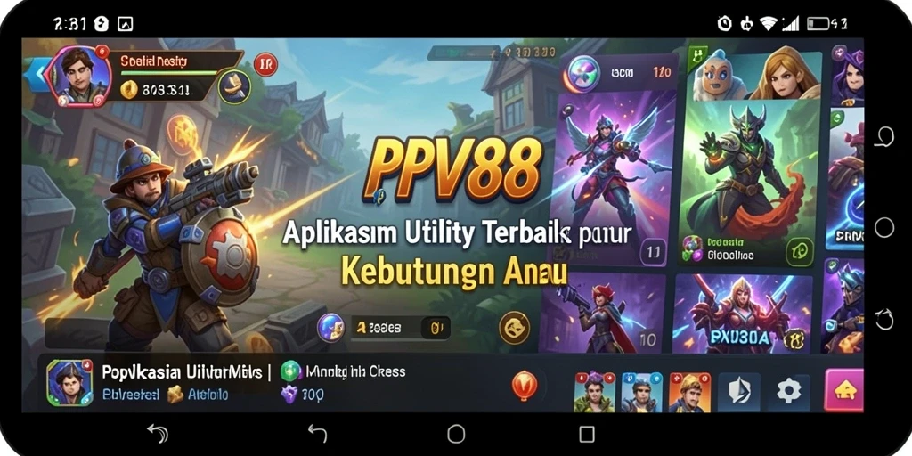 Tampilan antarmuka dan fitur unggulan PPV88 dalam aplikasi Utility.