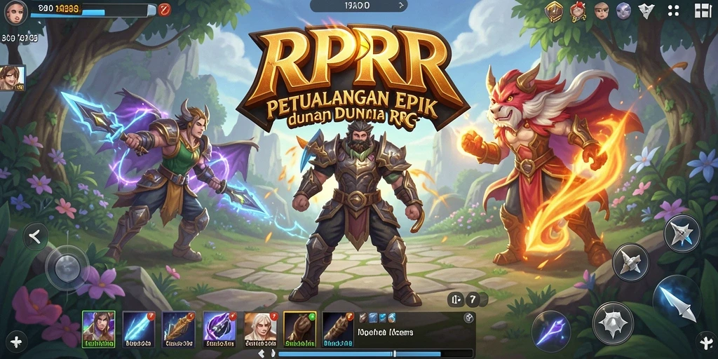 Tampilan gameplay RPG di RPRR yang memukau dan mendebarkan.