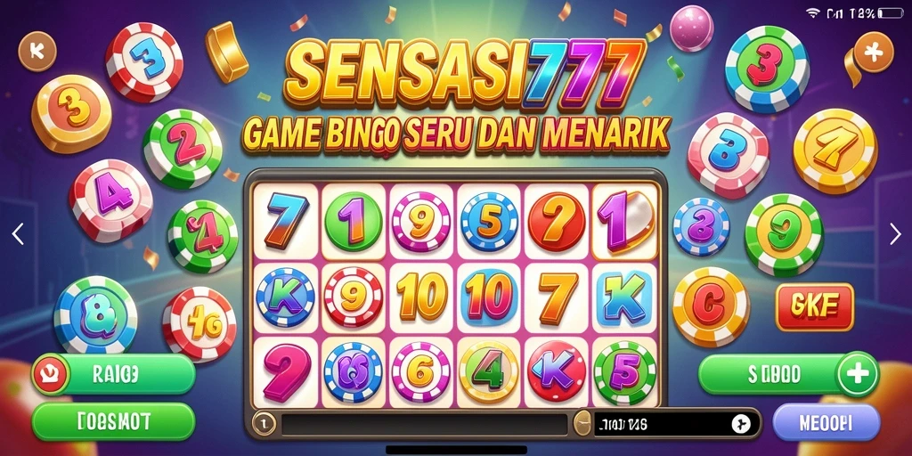 Tampilan gameplay Bingo yang menarik dan seru di SENSASI777.